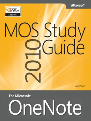 cover image of MOS 2010 Study Guide for Microsoft&#174; OneNote&#174;